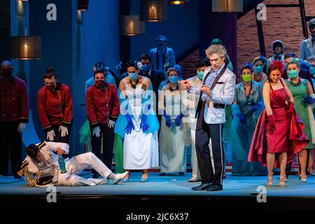 opéra l'elisir d'amore, Donizetti, Teatre principal, Palma, Majorque, Îles Baléares, Espagne Banque D'Images