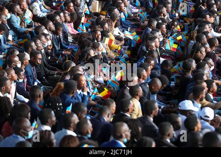 RD Congo. 10th juin 2022. L'illustration montre une visite à l'Université de Lubumbashi, lors d'une visite officielle du couple royal belge en République démocratique du Congo, vendredi 10 juin 2022. Le roi et la reine de Belgique visiteront Kinshasa, Lubumbashi et Bukavu de 7 juin à 13 juin. BELGA PHOTO NICOLAS MATERLINCK crédit: Belga News Agency/Alay Live News Banque D'Images