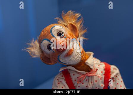 Clown à jouets anciens dans le Musée du jouet de Salzbourg, Autriche. 09/2007 Banque D'Images