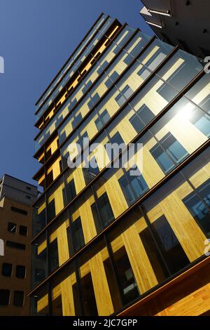 Yokohama Streets 'construction en bois bâtiment de haute élévation' Banque D'Images