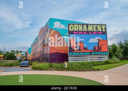 Vue sur le personnage qui se mêle au Disney's Art of animation Resort de Walt Disney World Banque D'Images