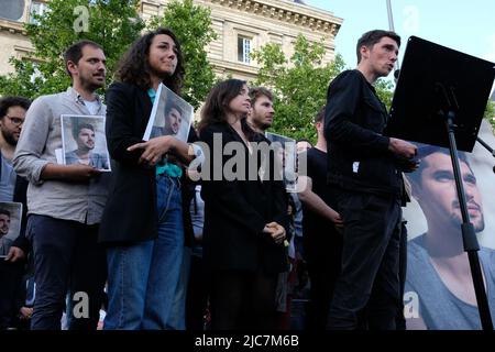 Hommage à Frédéric Leclerc-Imhoff journaliste BFMTV tué en Ukraine par les forces russes Banque D'Images