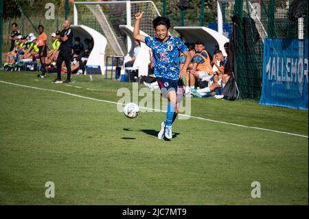 Mallemort, France. 10th juin 2022. MASUKAKE Yugo pendant le tournoi Maurice Revello 2022, moins de 21 Festival International des Espoirs, 5th et 6th place football match entre l'Argentine U-20 et le Japon U-19 sur 10 juin 2022 au Stade d'Honneur à Mallemort, France - photo Florian Frison / DPPI crédit: DPPI Media/Alay Live News Banque D'Images