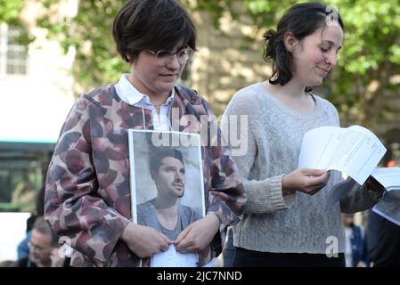 Hommage à Frédéric Leclerc-Imhoff journaliste BFMTV tué en Ukraine par les forces russes Banque D'Images