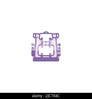Icône de ligne pleine de sac à dos. Signe de style linéaire pour le concept mobile et le web design. Icône vecteur ligne pleine sac à dos. Symbole, illustration du logo. Vecteur gr Illustration de Vecteur