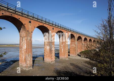 viaduc de ferryden au bassin de montrose en écosse Banque D'Images