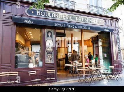 La boulangerie et pâtisserie française traditionnelle BLE d'Or située sur le boulevard Voltaire dans le quartier Oberkampf . Paris, France. Banque D'Images