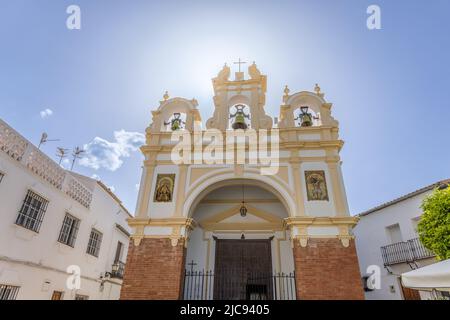 Paroisse de Santa Maria de la Mesa à Grazalema, considérée comme l'un des plus beaux villages blancs d'Espagne, à Cadix, Andalousie, Espagne Banque D'Images