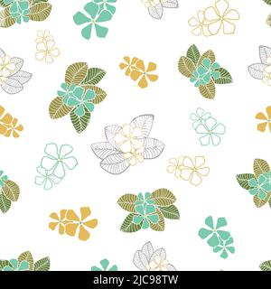 Motif fleuri vectoriel inspiré de l'automne sans couture pour le textile, l'emballage, les cartes postales et autres utilisations Illustration de Vecteur
