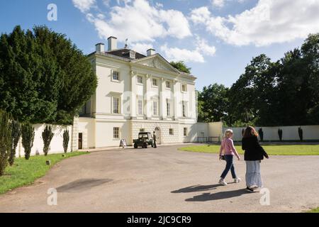 Façade de Marble Hill House à Marble Hill Park, Twickenham, sud-ouest de Londres, Angleterre, Royaume-Uni Banque D'Images