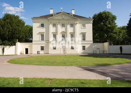 Façade de Marble Hill House à Marble Hill Park, Twickenham, sud-ouest de Londres, Angleterre, Royaume-Uni Banque D'Images