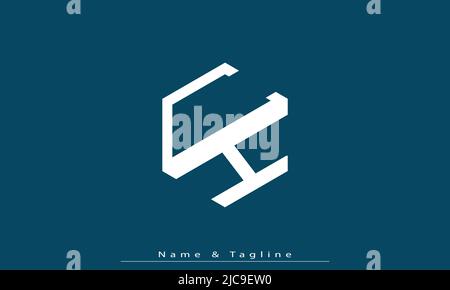 Lettres de l'alphabet initiales Monogram logo CH , HC Illustration de Vecteur