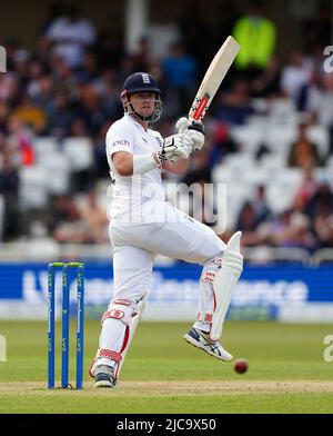 Alex Lees en Angleterre le deuxième jour du deuxième LV= Insurance Test Series match à Trent Bridge, Nottingham. Date de la photo: Samedi 11 juin 2022. Banque D'Images