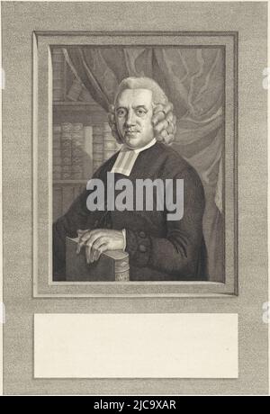 Portrait de Petrus Haack, poète et prédicateur à Amsterdam, imprimerie: Reinier Vinkeles (I), après: Adriaan de Lelie, Amsterdam, 1791, papier, gravure, gravure, h 392 mm × l 265 mm Banque D'Images