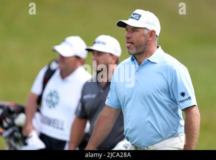 Lee Westwood, d'Angleterre, de Team Majesticks GC, au cours du troisième jour de la série Invitational de golf du LIV au Centurion Club, dans le Hertfordshire. Date de la photo: Samedi 11 juin 2022. Banque D'Images