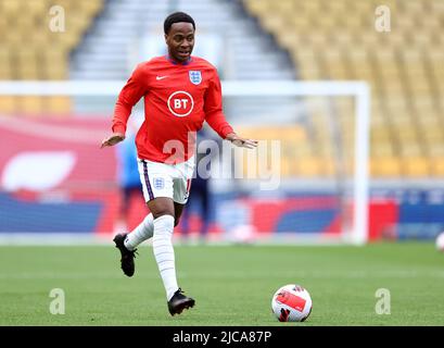 Wolverhampton, Angleterre, 11th juin 2022. Raheem Sterling d'Angleterre lors du match de l'UEFA Nations League à Molineux, Wolverhampton. Le crédit photo doit être lu : Darren Staples / Sportimage Banque D'Images