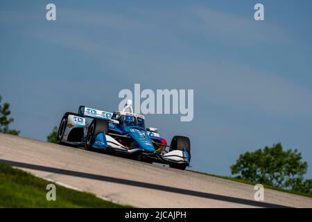 Plymouth, WISCONSIN, États-Unis. 10th juin 2022. JOSEF NEWGARDEN (2), de Nashville, Tennessee, a effectué une séance d'entraînement pour le Grand Prix Sonsio à Road America à Road America à Plymouth, WISCONSIN. (Image de crédit : © Walter G. Arce Sr./ZUMA Press Wire) Banque D'Images