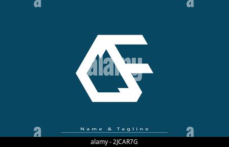 Lettres de l'alphabet initiales Monogram logo CF , FC Illustration de Vecteur