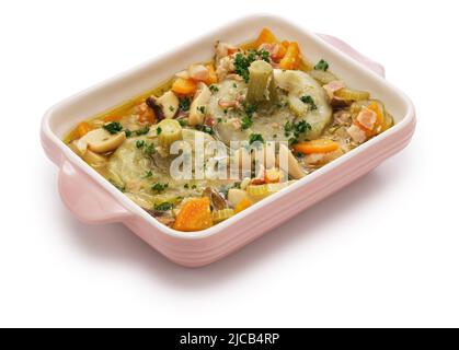 artichauts à la barigoule, artichauts braisés au vin blanc, cuisine française classique Banque D'Images