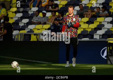 11 juin 2022: Le gardien de but de Nashville SC Joe Willis (1) se réchauffe lors d'un jeu de MLS entre les tremblements de terre de San José et Nashville SC au parc Geodis à Nashville TN Steve Roberts/CSM Banque D'Images