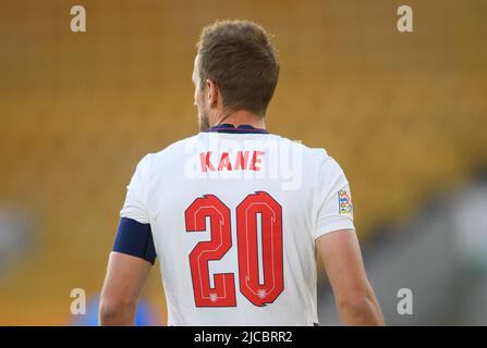 11 juin 2022 - Angleterre / Italie - Ligue des Nations de l'UEFA - Groupe 3 - Stade Molineux Harry Kane pendant le match contre l'Italie. Crédit photo : © Mark pain / Alamy Live News Banque D'Images