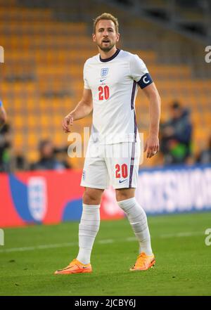 11 juin 2022 - Angleterre / Italie - Ligue des Nations de l'UEFA - Groupe 3 - Stade Molineux Harry Kane pendant le match contre l'Italie. Crédit photo : © Mark pain / Alamy Live News Banque D'Images