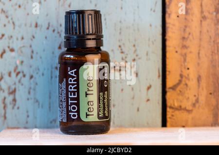 Pecs, Hungray - février 27 2021 - image éditoriale illustrative des huiles essentielles Doterra pour usage quotidien Banque D'Images