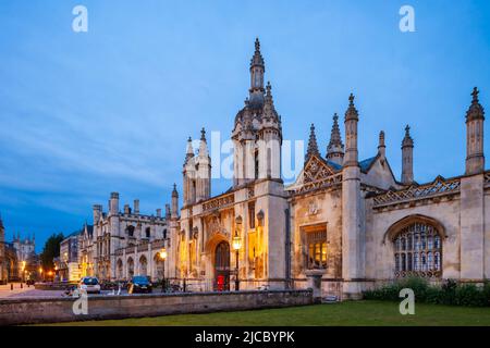 Dawn au King's College de Cambridge, Angleterre. Banque D'Images