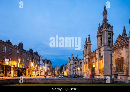 Dawn au King's College de Cambridge, Angleterre. Banque D'Images