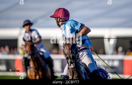 Londres, Royaume-Uni. 10th juin 2022. L'Angleterre prend l'Argentine dans le match final de la journée pendant la Journée internationale de Cudos, Chestertons Polo dans le parc à Hurlingham Park, Londres, Royaume-Uni le 10 juin 2022. Photo de Phil Hutchinson. Utilisation éditoriale uniquement, licence requise pour une utilisation commerciale. Aucune utilisation dans les Paris, les jeux ou les publications d'un seul club/ligue/joueur. Crédit : UK Sports pics Ltd/Alay Live News Banque D'Images