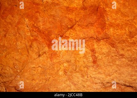Célèbres peintures rupestres préhistoriques de Tassili n'Ajjer, Algérie, Afrique du Nord 1973 Parc national de Tassili n'Ajjer Banque D'Images