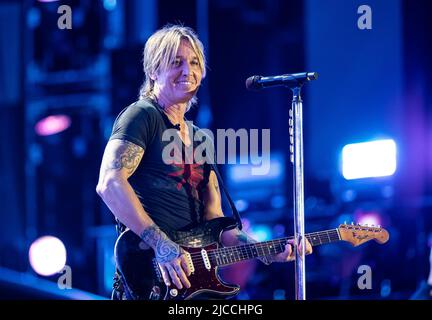 Keith Urban se produit au cours du jour 1 du festival CMA 2022 au stade Nissan sur 09 juin 2022 à Nashville, Tennessee. Photo: Amiee Stubbs/imageSPACE/Sipa USA Banque D'Images