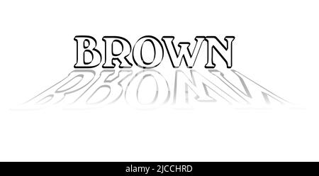 Le nom de famille Brown en grandes lettres avec ombre dans le fronr Banque D'Images