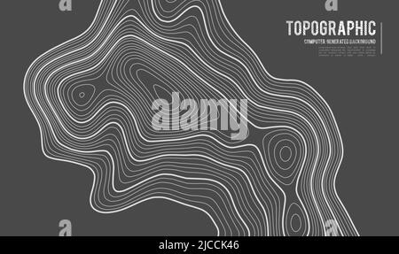 Les contours gris vector de la topographie. La montagne d'illustration vectorielle, la topographie géographique. Texture motif topographique. Site sur un terrain terrain vecteur Illustration de Vecteur