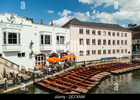 The Anchor Pub à Cambridge, Angleterre. Banque D'Images