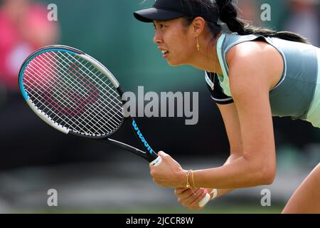 11th juin 2022; Nottingham tennis Centre, Nottingham, Angleterre: Rothesay Open Nottingham Lawn tennis Tournament; Hao-Ching Chan pendant les femmes doubles demi-finales Banque D'Images