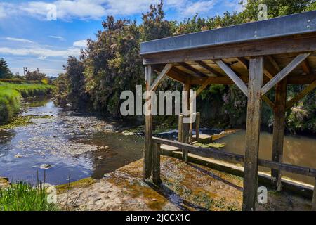 Image du Lovoir de la Mere Denis, Carteret, Normandie, France Banque D'Images
