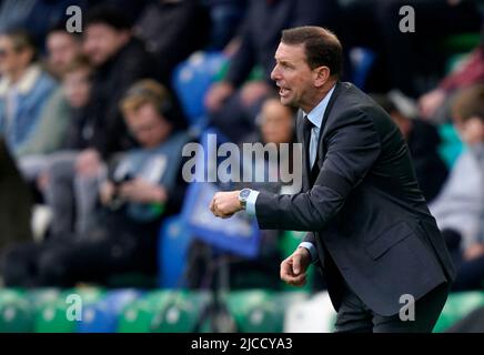 Ian Baraclough, entraîneur-chef de l'Irlande du Nord, lors du match de l'UEFA Nations League à Windsor Park, Belfast. Date de la photo: Dimanche 12 juin 2022. Banque D'Images