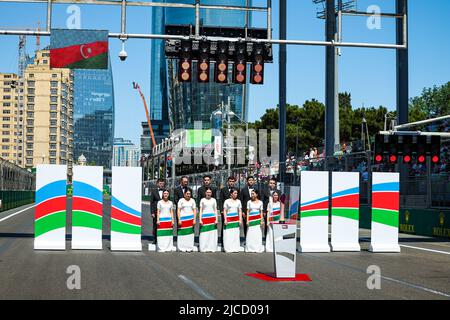 Départ de GRID atmosphère pendant le Grand Prix d'Azerbaïdjan de Formule 1 2022, 8th tour du Championnat du monde de Formule 1 de la FIA 2022, sur le circuit de la ville de Bakou, de 10 juin au 12, 2022 à Bakou, Azerbaïdjan - photo Florent Gooden / DPPI Banque D'Images