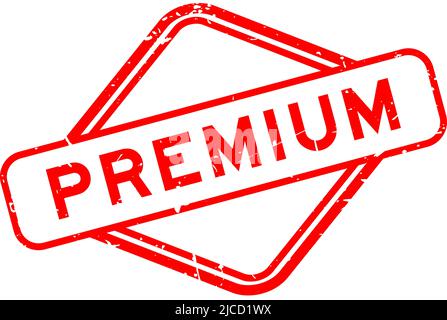 Grafez le tampon en caoutchouc rouge Premium sur fond blanc Illustration de Vecteur