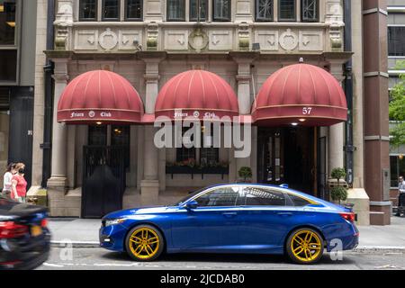 Le Friars Club est un club privé de New York. Célèbre pour ses rôtis risqué, 2022, USA Banque D'Images