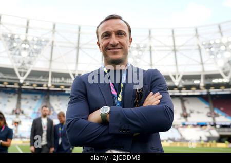 Mark Noble avant le match de l'aide au football pour l'UNICEF au stade de Londres, à Londres. Date de la photo: Dimanche 12 juin 2022. Banque D'Images