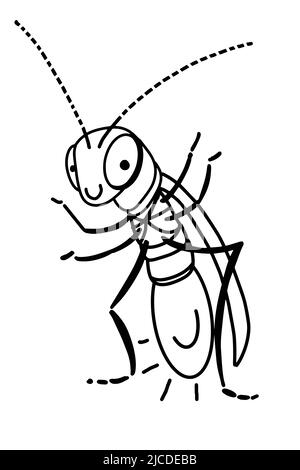 mignon dessin d'illustration de mascotte luciole-stella, coloriage Banque D'Images