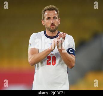 11 juin 2022 - Angleterre / Italie - Ligue des Nations de l'UEFA - Groupe 3 - Stade Molineux Harry Kane pendant le match contre l'Italie. Crédit photo : © Mark pain / Alamy Live News Banque D'Images