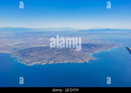 Vue aérienne de Rancho Palos Verdes en Californie Banque D'Images