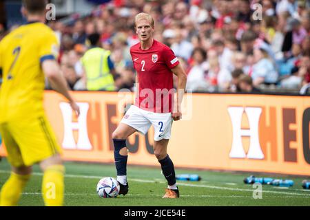 Oslo, Norvège. 12th juin 2022. Morten Thorsby (2) de Norvège vu lors du match de l'UEFA Nations League entre la Norvège et la Suède à Ullevaal Stadion à Oslo. (Crédit photo : Gonzales photo/Alamy Live News Banque D'Images