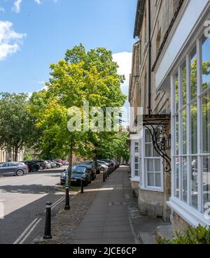 Vue sur Park Street, Woodstock, Oxfordshire, Angleterre Banque D'Images