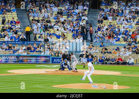 Los Angeles, APR 29 2015 - vue au crépuscule sur le Dodger Stadium Banque D'Images