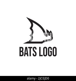 Batman Professional logo Design Vector logo design batte volante en style de ligne Illustration de Vecteur