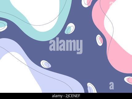 Motif abstrait en forme de doodle coloré ligne à rayures style décoratif. Modèle de conception se chevauchant pour l'arrière-plan de l'affiche. Vecteur Illustration de Vecteur